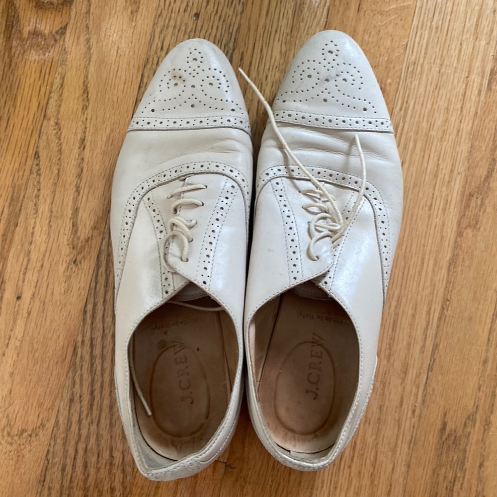 J. Crew Oxfords in Cream